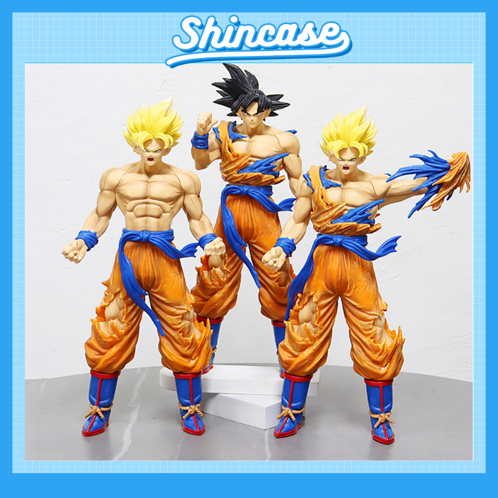 Mô Hình Dragon Ball - 7 Viên Ngọc Rồng Nhân Vật Songoku ss2 Super Saiyan Đại Chiến Cực Ngầu Cao 33.5cm - Shin Case