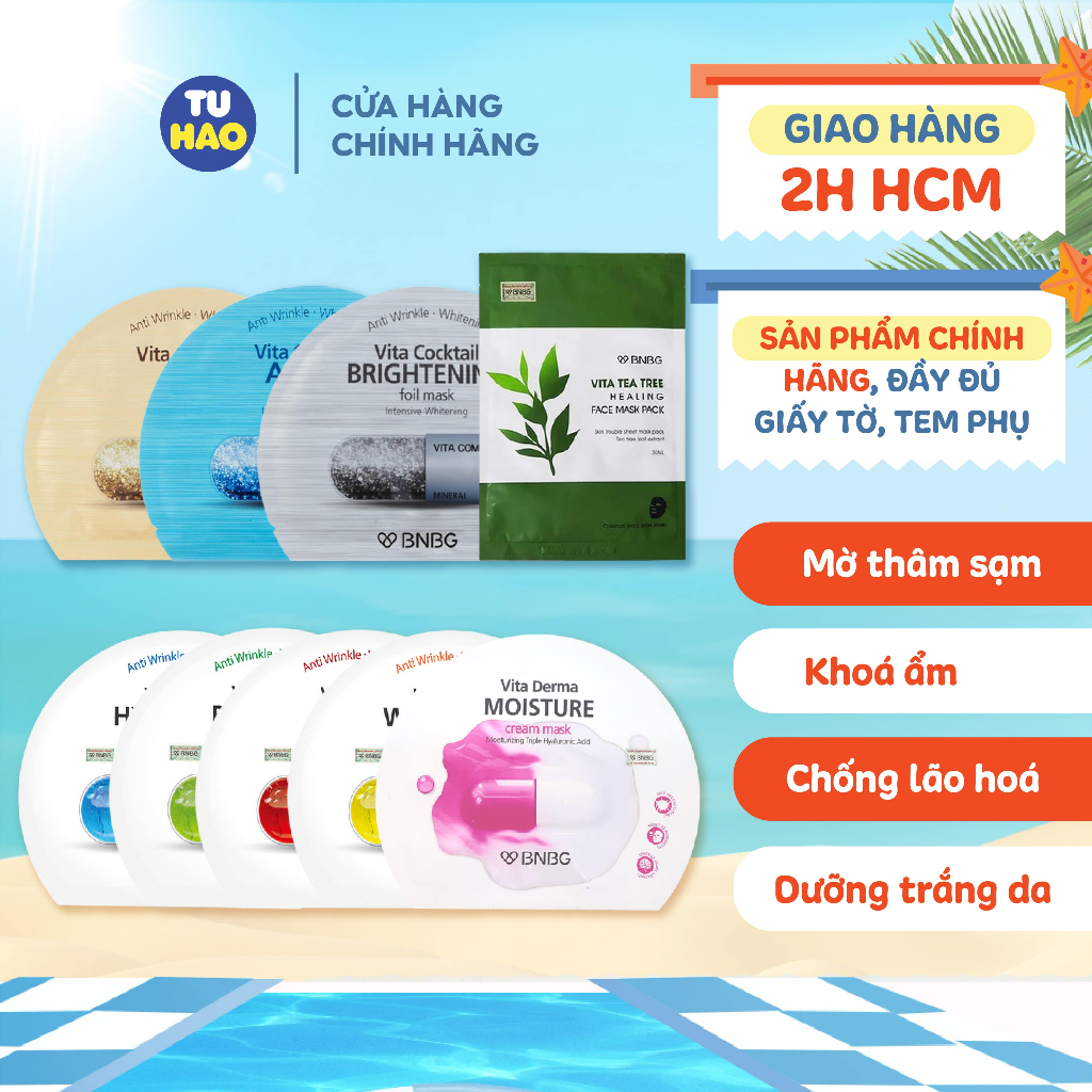 Bán lẻ Miếng Mặt nạ giấy cấp nước dưỡng ẩm BNBG Vita Genic Jelly Mask 30ml - Từ Hảo