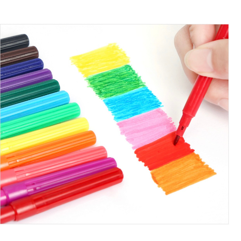 Bút Màu Dạ Nước Tô Màu Màu Vẽ Mỹ Thuật, Giúp Trẻ Tô Màu Vẽ Tranh Sáng Tạo Tăng Khả Sáng Tạo Cho Bé