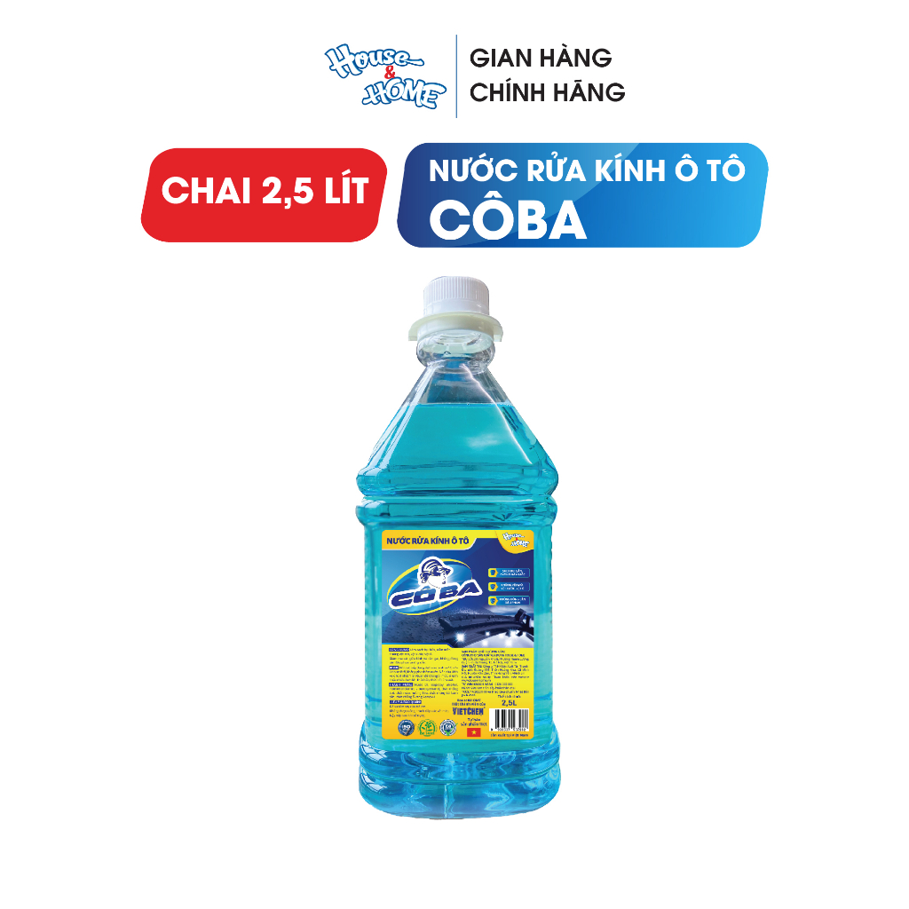 Nước rửa kính ô tô House & Home CôBa chai 2,5L