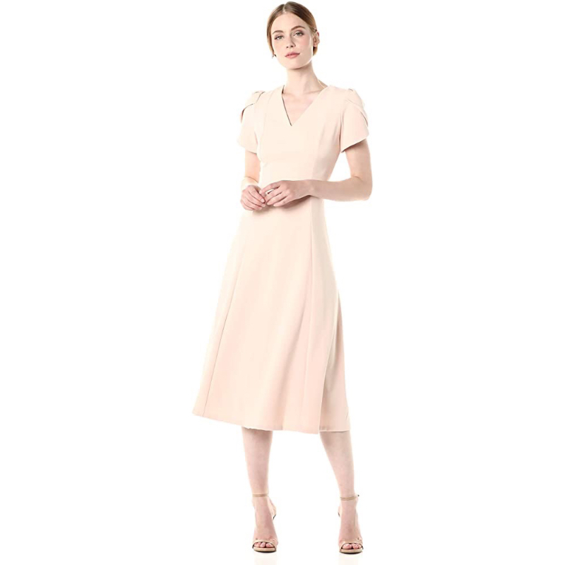 Đầm đỏ đô CK dáng xoè nhẹ size 4