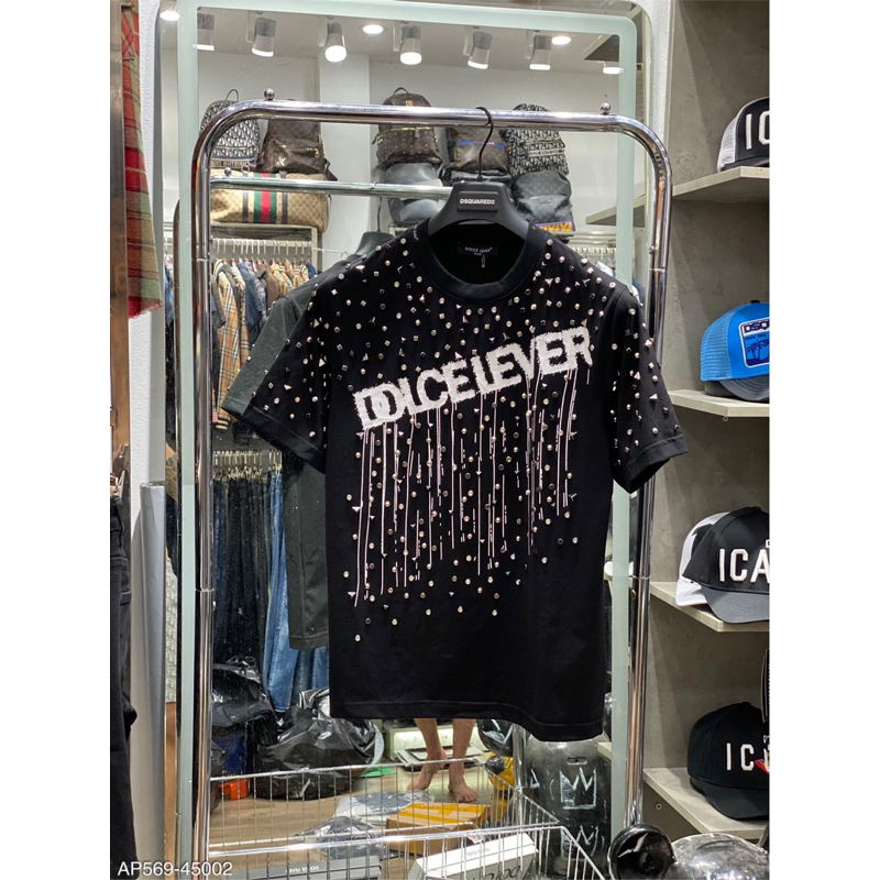 Áo phông Dol.Ce đính đá hoạ tiết chữ nổi bật mới