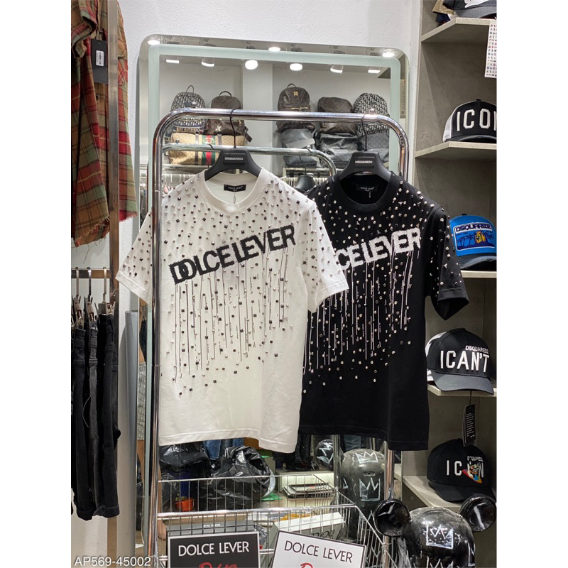 Áo phông Dol.Ce đính đá hoạ tiết chữ nổi bật mới
