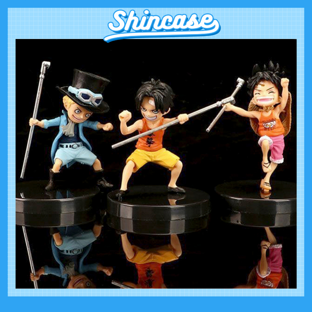 Mô hình Onepiece Bộ 3 nhân vật Luffy ACE Sabo lúc nhỏ hàng siêu đẹp Cao 11.3cm - Figure anime ONE PIECE