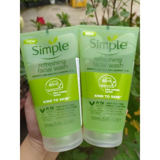 Sữa rửa mặt simple - sữa rửa mặt simple gel kind to skin refreshing facial wash gel 150ml