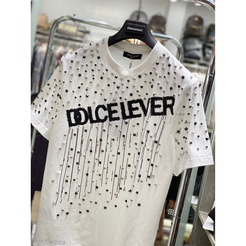 Áo phông Dol.Ce đính đá hoạ tiết chữ nổi bật mới