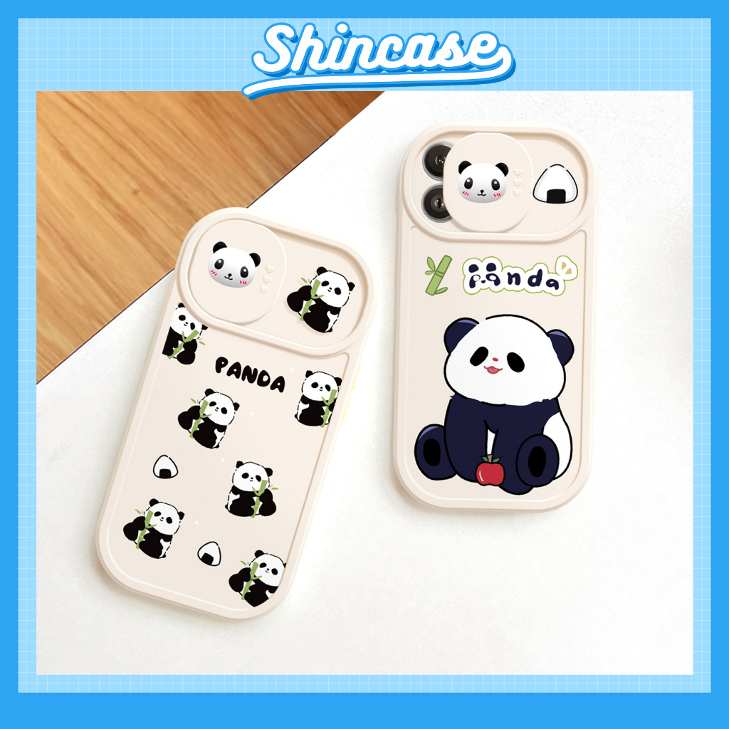 Ốp lưng iphone nắp trượt tròn Panda 6/6plus/6s/6splus/7/7plus/8/8plus/x/xs/11/12/13/14/pro/max/promax/plus