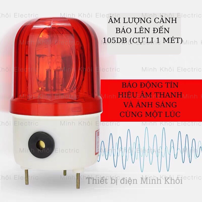 Đèn quay cảnh báo công trình thi công xoay tròn, đèn led xoay báo tín hiệu,đèn báo động
