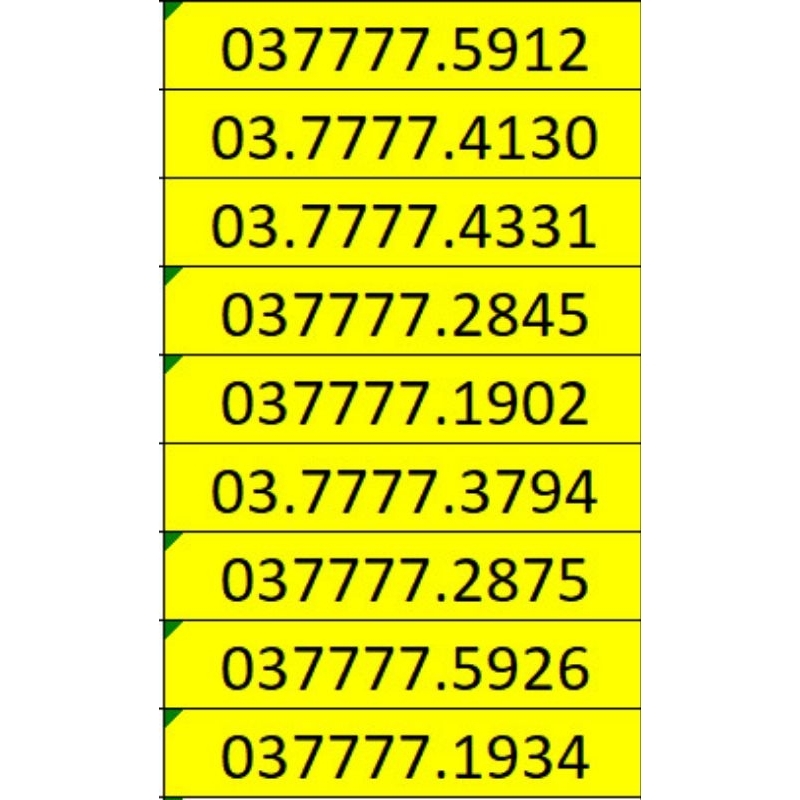 Sim viettel 4G tứ 7777 đầu dễ nhớ