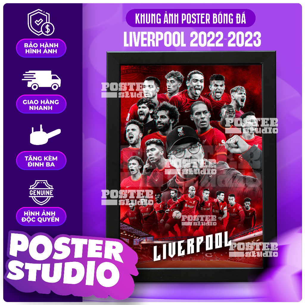 Poster, khung tranh trang trí LIVERPOOL 2023 (bao gồm Poster và khung Composite)