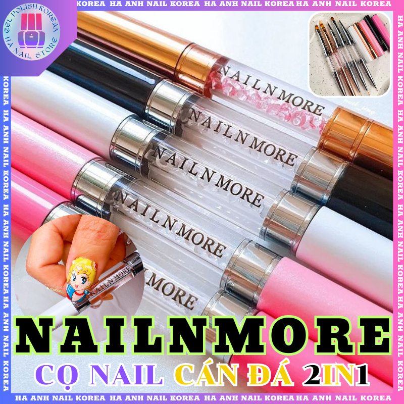 "Dual Brush 2 in 1 nailNmore": Cọ Vẽ Nail Nghệ Thuật Cao Cấp Hàn Quốc - Thiết Kế cán đá Độc Đáo, Chất Lượng Vượt Trội