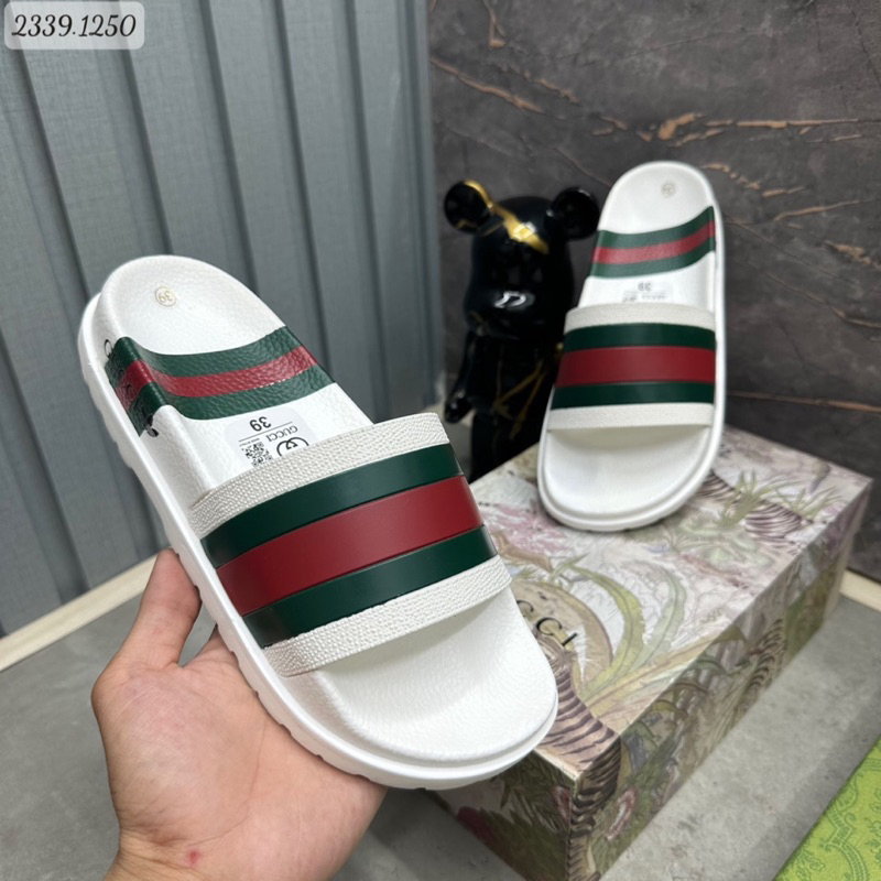 Dép lê nam Gc 3 sọc Lê bảo bình mẫu mới 3 màu 2023 đế cao 3cm