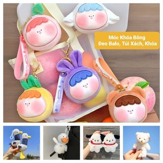 Móc Khóa Bông Búp Bê Đào Má Hồng, Vịt, Gấu, Thỏ,  Siêu Cute See You Shop