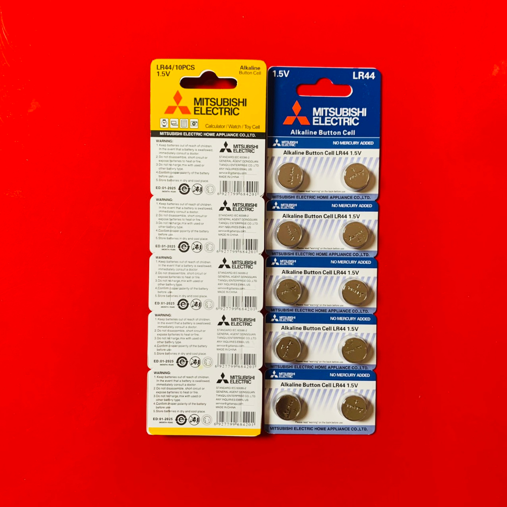 Pin LR44 AG13 Mitsubishi thay máy tính Casio vỉ 10 viên