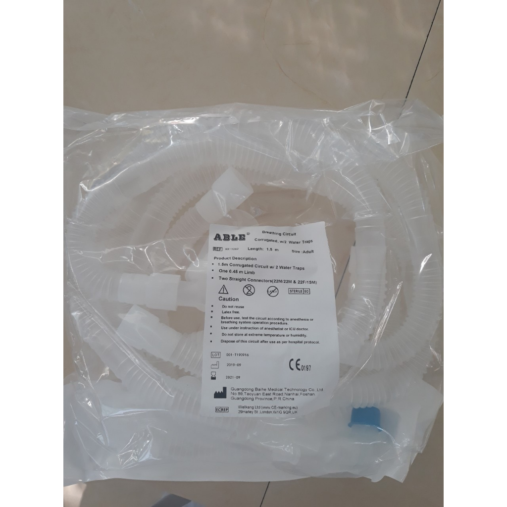 Bộ dây máy thở 2 bẫy nước 5 nhánh