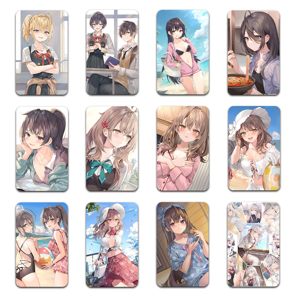 Thẻ Card Bo Góc in 2 mặt Anime Manga Light Novel Arya Bàn Bên - Giấy Dày Cứng - Có Cán Màng – 2D Tộc Shop
