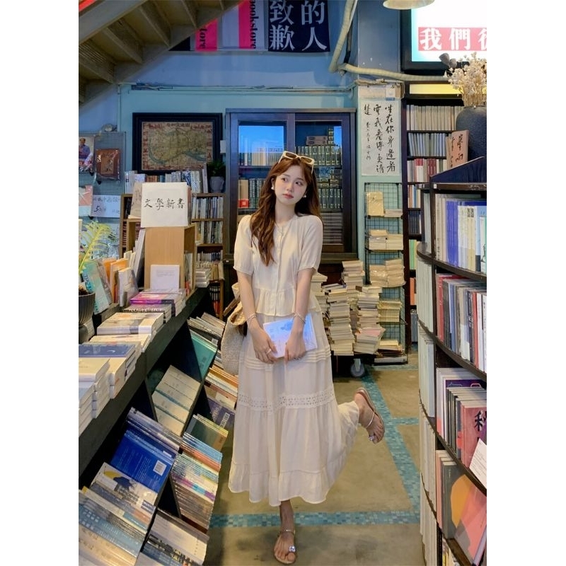 Áo Sơ Mi Nữ Bánh Bèo + Chân Váy Dài Điệu Đà Phong Cách Tiểu Thư Sang Chảnh Mẫu Mới