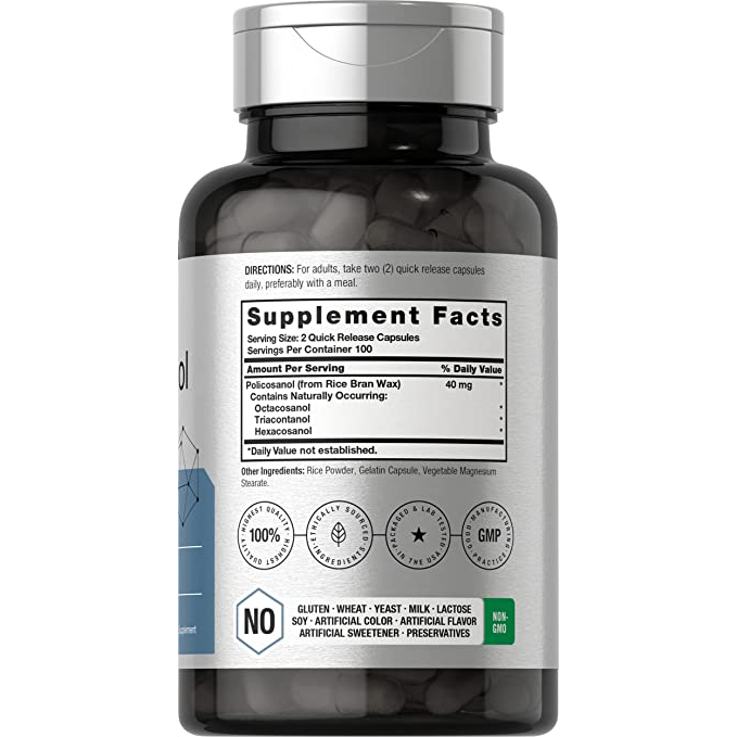 Horbaach Ultra Policosanol 40mg - Viên uống giảm Cholesterol và hỗ trợ sức khỏe tim mạch 200 viên