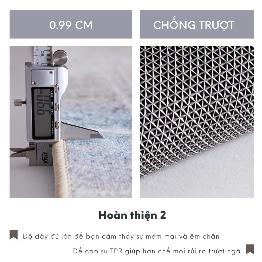 Thảm lông cừu FEEKA trang trí phòng khách phong cách sang trọng, thảm lông trải sàn phòng ngủ có đế chống trượt