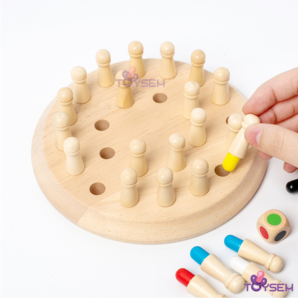 Đồ chơi cờ nhớ bàn tròn Toysem rèn trí nhớ phát triển trí não và tay mắt linh hoạt hơn - Quà tặng sinh nhật cho bé