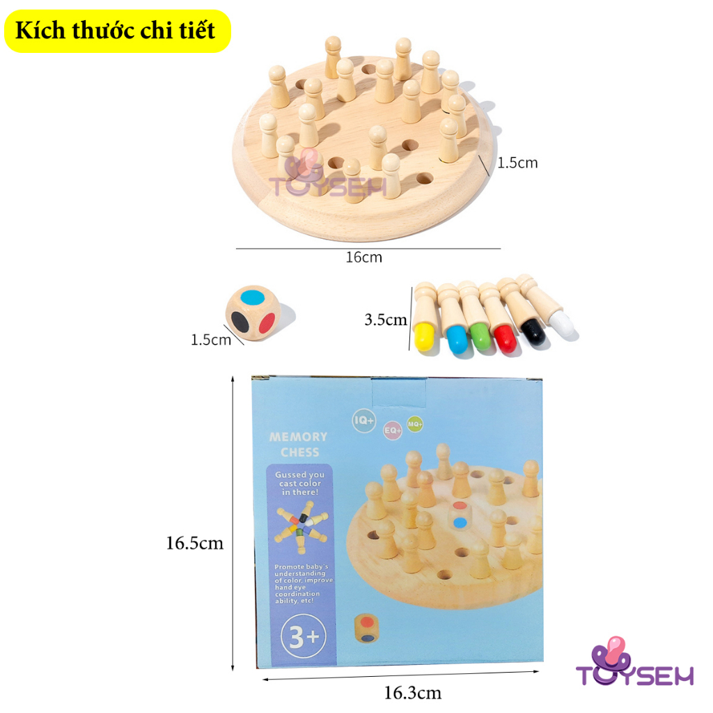 Đồ chơi cờ nhớ bàn tròn Toysem rèn trí nhớ phát triển trí não và tay mắt linh hoạt hơn - Quà tặng sinh nhật cho bé