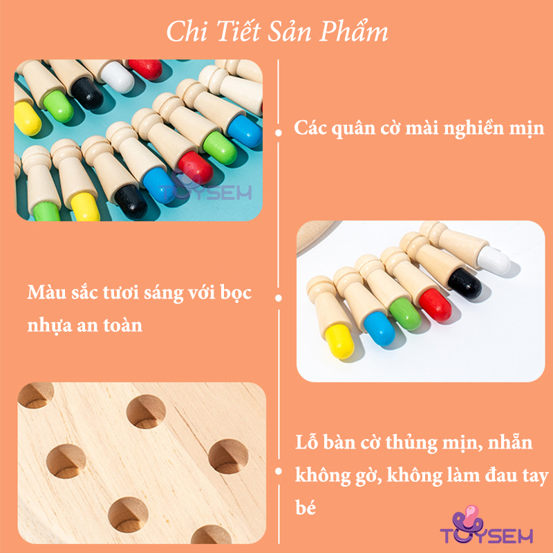 Đồ chơi cờ nhớ bàn tròn Toysem rèn trí nhớ phát triển trí não và tay mắt linh hoạt hơn - Quà tặng sinh nhật cho bé