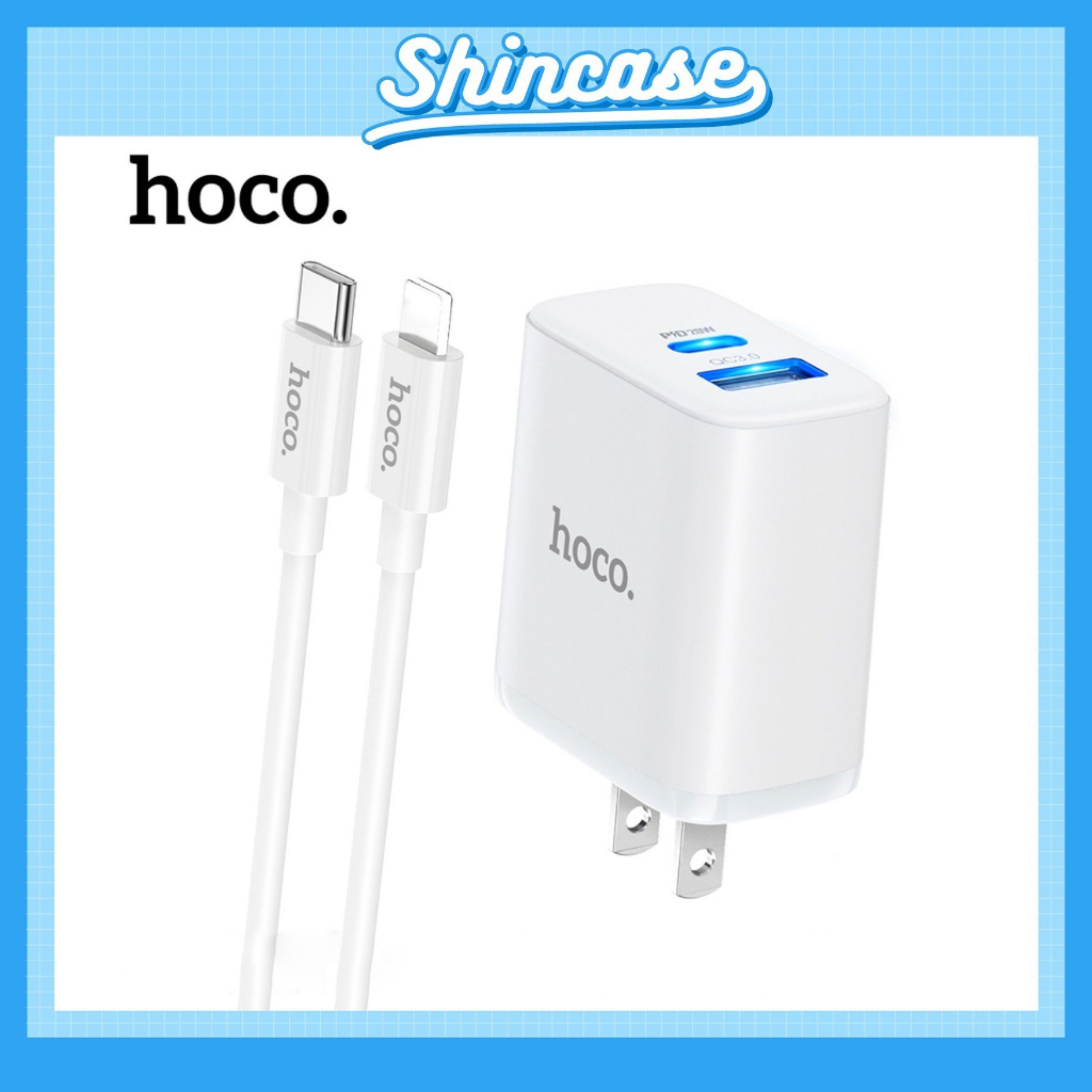 Hoco Chính Hãng Độc Quyền - Bộ sạc nhanh VN8 PD20W + QC3.0 (Max) có đèn báo sáng, tốc độ cao - Shin Case