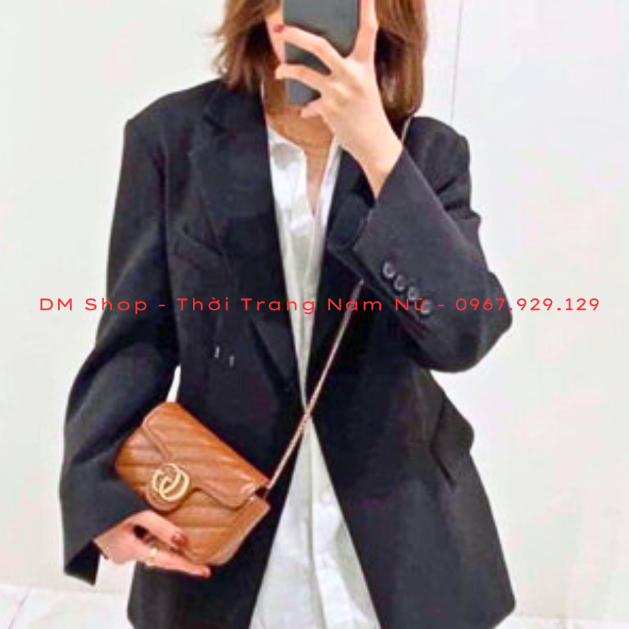 Túi đeo chéo kẹp nách nữ chữ GC da mềm PU Full Box xịn sò , Túi đeo vai cầm tay nữ chữ GC màu nâu tây và đen Dm Shop