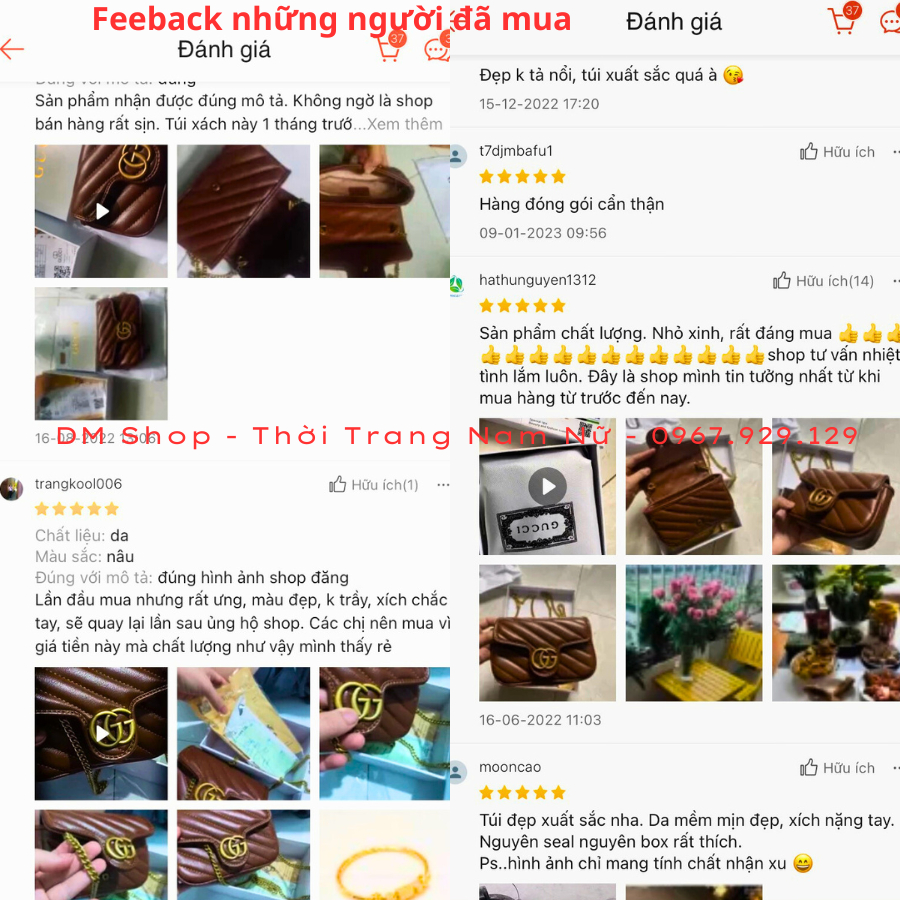 Túi đeo chéo kẹp nách nữ chữ GC da mềm PU Full Box xịn sò , Túi đeo vai cầm tay nữ chữ GC màu nâu tây và đen Dm Shop