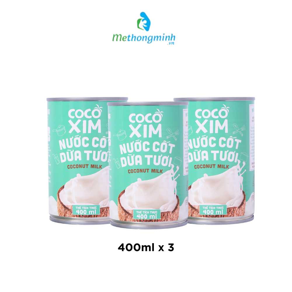 [Combo 3 lon] Nước cốt dừa tươi Cocoxim 400ml
