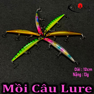 Mồi lure Minnow 120mm/13gr chuyên câu cá chẽm