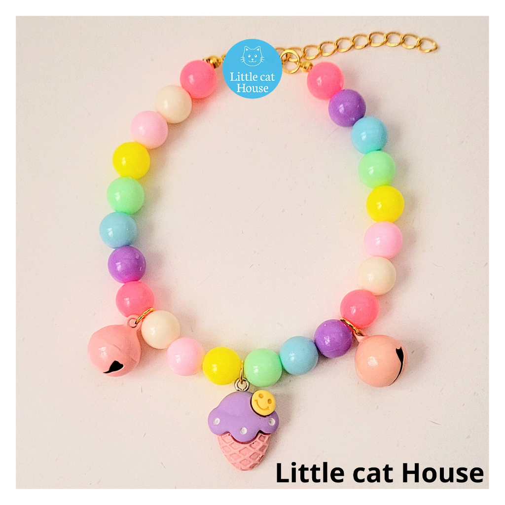 Vòng cổ Pastel cho mèo 02, vòng lục lạc cho mèo và cún