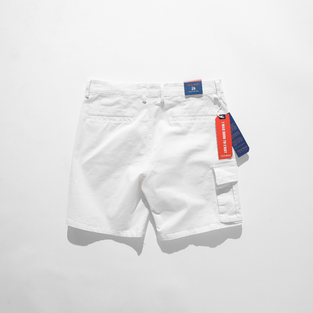 Short Kaki Nam túi hộp form trên gối 2023