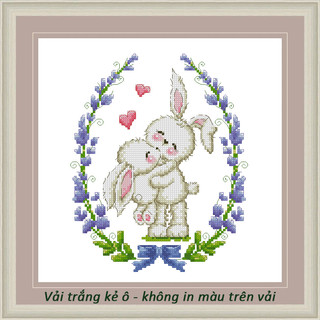 Tranh thêu chữ thập không in màu trên vải Soda142 (23 x 28 cm)