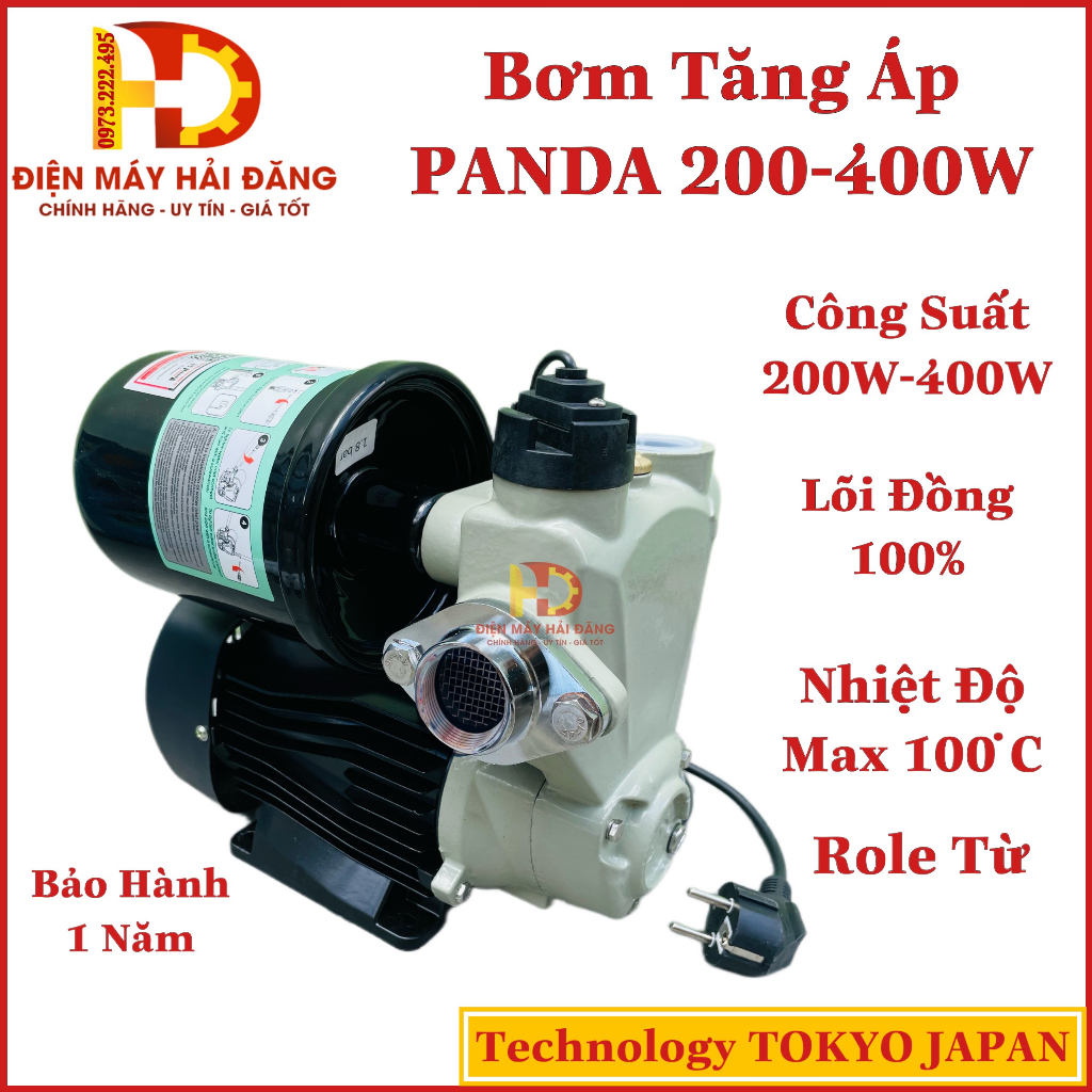 Máy bơm tăng áp PANDA,Role điện tử.Tăng áp lực nước cùng lúc cho nhiều thiết bị trong gia đình, công nghệ Nhật Bản