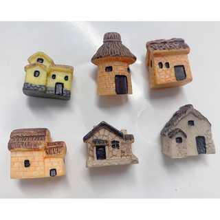 Mô hình ngôi nhà ngói xưa (1cái) (3-4cm) trang trí tiểu cảnh (ngẫu nhiên)