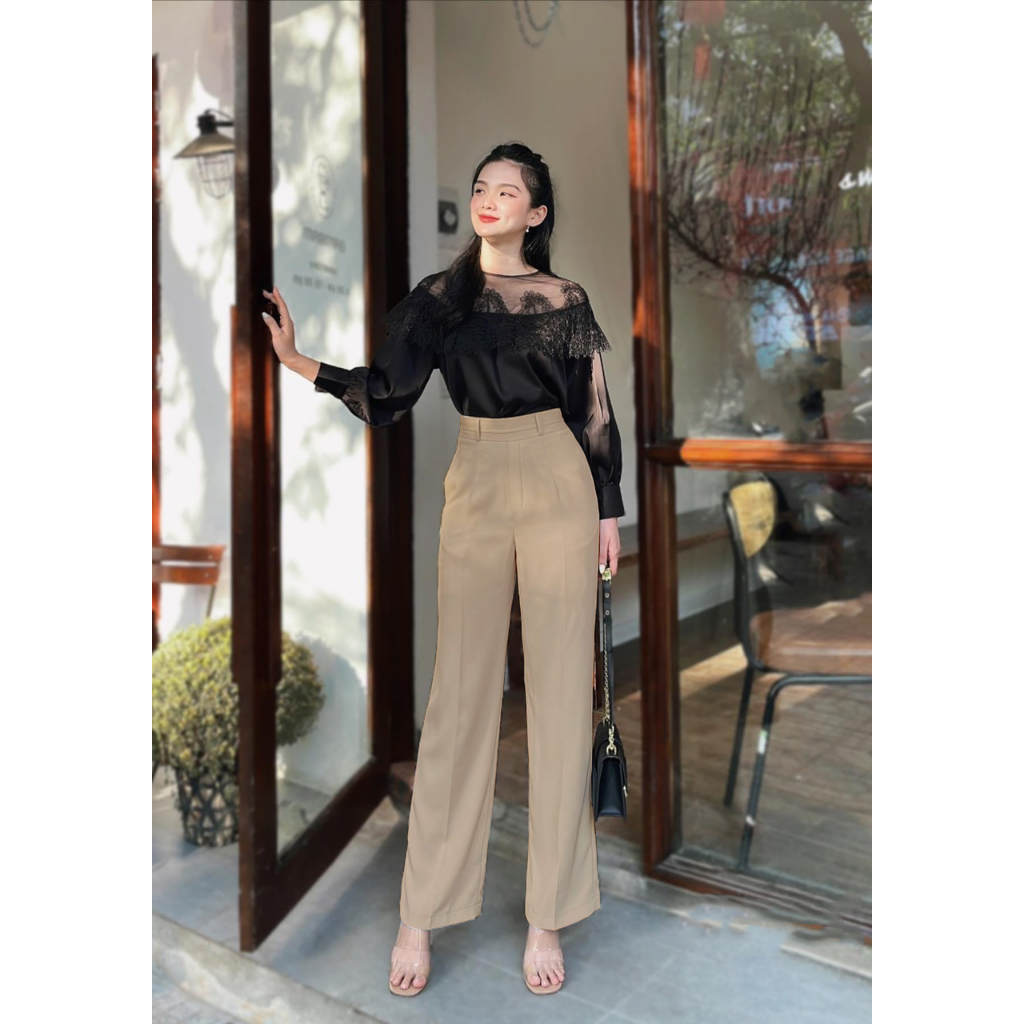 Quần xuông Bigsize thiết kế cạp xếp ly - khóa sau đủ size 58-90 Kg