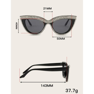 [ Hàng order shein] kính viền đá mắt mèo