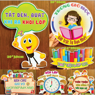 Khẩu Hiệu Trang Trí Lớp - Đồ dùng dạy học Corgi