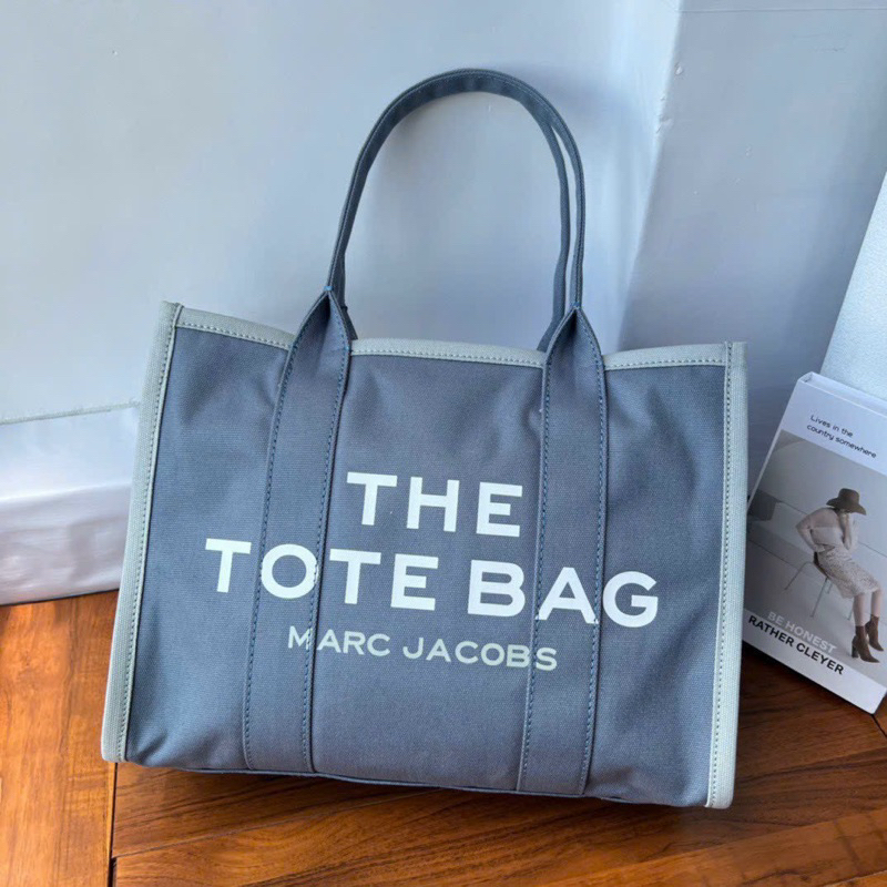 -Túi tote form vuông  Marcie Jacquard Tote bag--tone xám colorblock