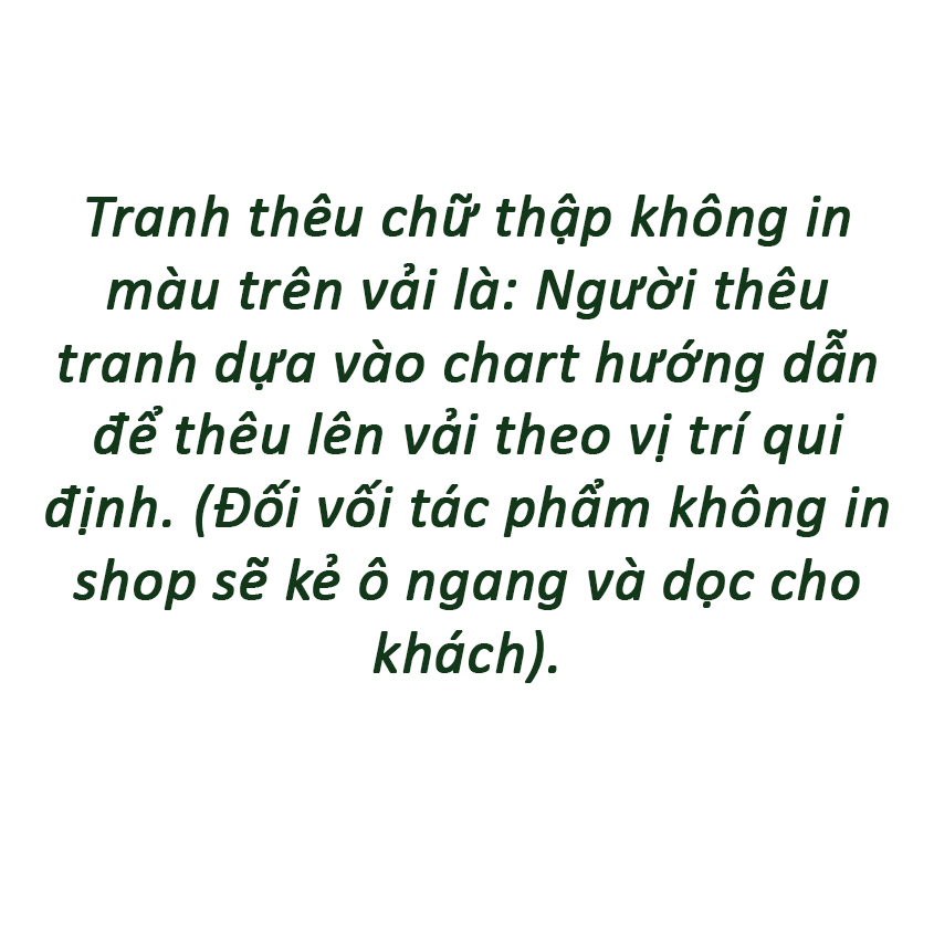 Tranh thêu chữ thập vải trắng không in Bộ Gấu 24 x 23 cm