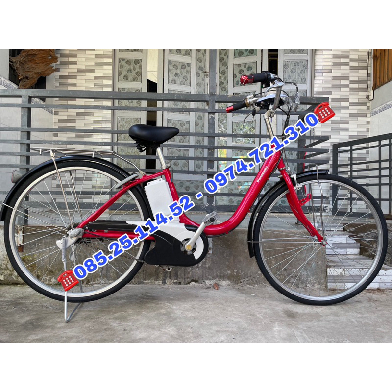 Siêu phẩm xe đạp điện Nhật Panasonic 26 in màu đỏ MS6