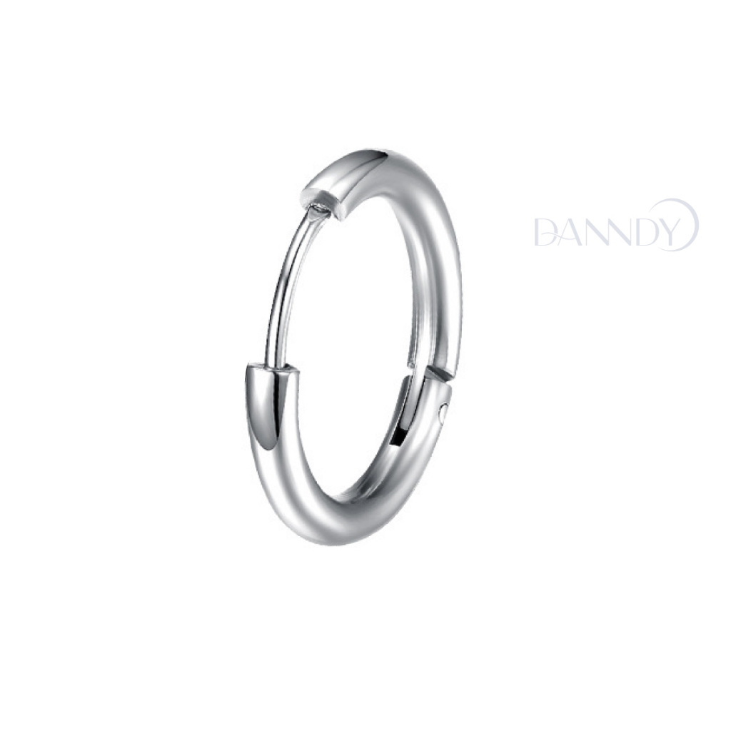 Khuyên Tai Tròn Unisex Cá Tính. Bông Tai Tròn Trơn. Hoa Tai Nam Đủ Size. Khuyên Tai Nam Thép Titan | Dandy