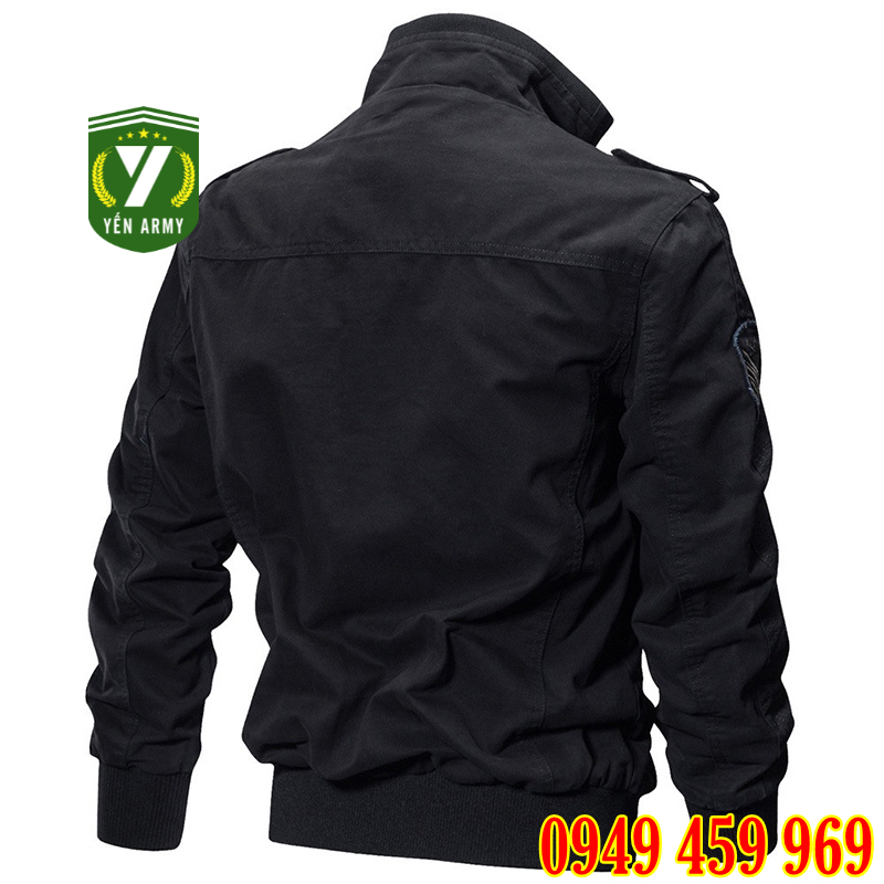 Áo Khoác Lính Nam - Áo Khoác Kaki Nam Túi Hộp Phong Cách Lính Mỹ Màu Đen / Xanh Rêu - Mã AK8003