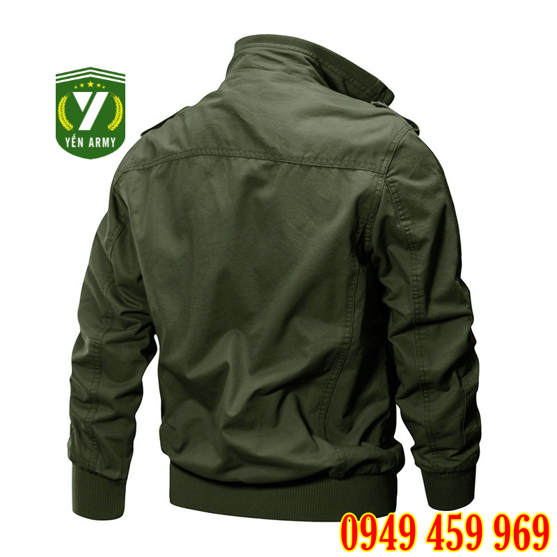 Áo Khoác Lính Nam - Áo Khoác Kaki Nam Túi Hộp Phong Cách Lính Mỹ Màu Đen / Xanh Rêu - Mã AK8003