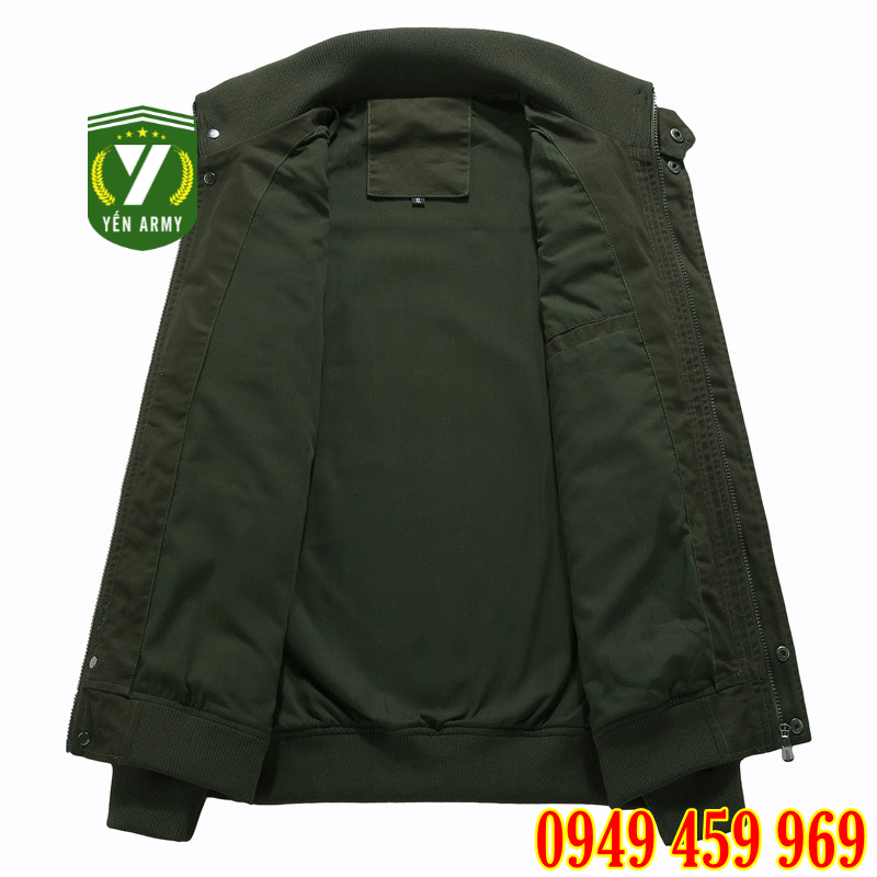 Áo Khoác Lính Nam - Áo Khoác Kaki Nam Túi Hộp Phong Cách Lính Mỹ Màu Đen / Xanh Rêu - Mã AK8003