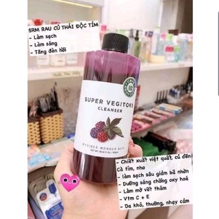 sữa rửa mặt sủi bọt rau củ