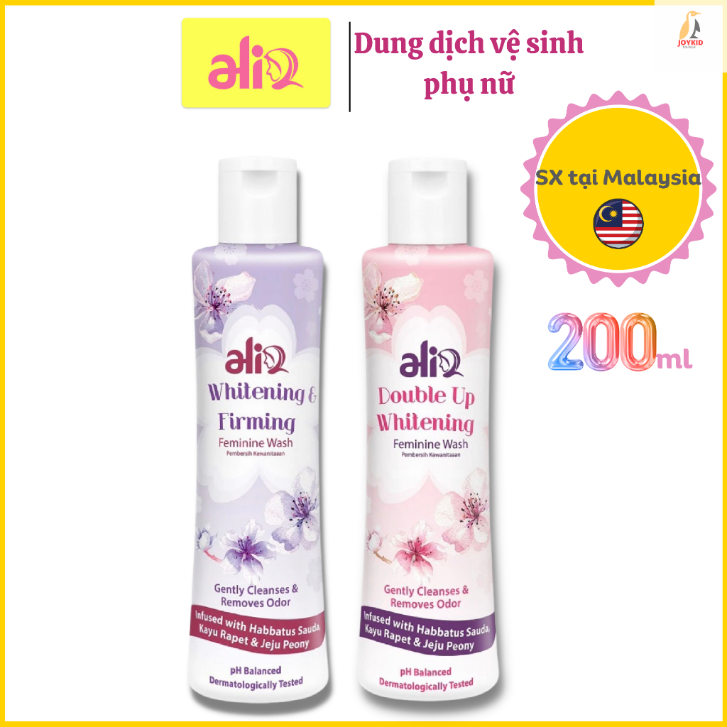 Dung dịch vệ sinh phụ nữ Good Vertues Co/Sumber Ayu/Alia kháng khuẩn trắng hồng se khít vùng kín 200ml Malaysia/Indo