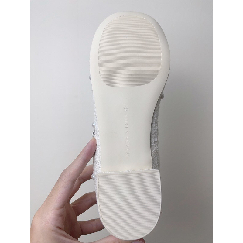 Giày búp bê đính thỏ Cnk đế 1cm phong cách tiểu thư dịu dàng hàng Fullbox hot 2023 G02