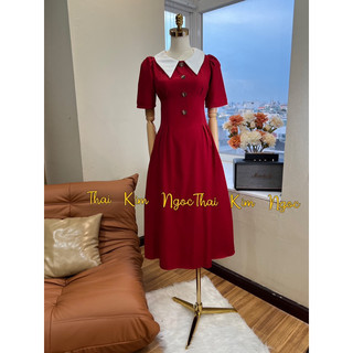 Đầm xoè dự tiệc cổ trắng